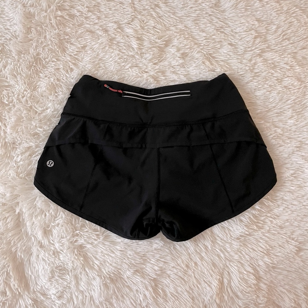 Lululemon speed up run shorts, black, 2